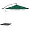 Pure Garden 9ft Half Umbrella with Base, Dusty Green 50-LG1038B - alternate 2